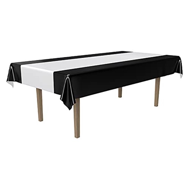 Mantel negro y plateado (paquete de 12) The Beistle Company 57940-BKS