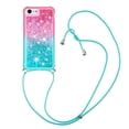 thumbnail image 1 of Funda para iPhone SE 2022/2020 Brillantina Líquida Divertida Reluciente y con Cristales en Movimiento Cuerpo Cruzado con Cordón Ajustable, 1 of 5