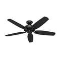 thumbnail image 2 of Hunter - Builder Indoor Ceiling Fan, 52-inch, Matte Black, Traditional-style, 3-speed WhisperWind Motor, 53243, for living rooms, bedrooms, home offices, kitchens, 2 of 12