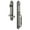 Antique Pewter, variant on 842961 Arc Solid Brass Rose Left Handed Keyed Entry Single Cylinder Full Plate