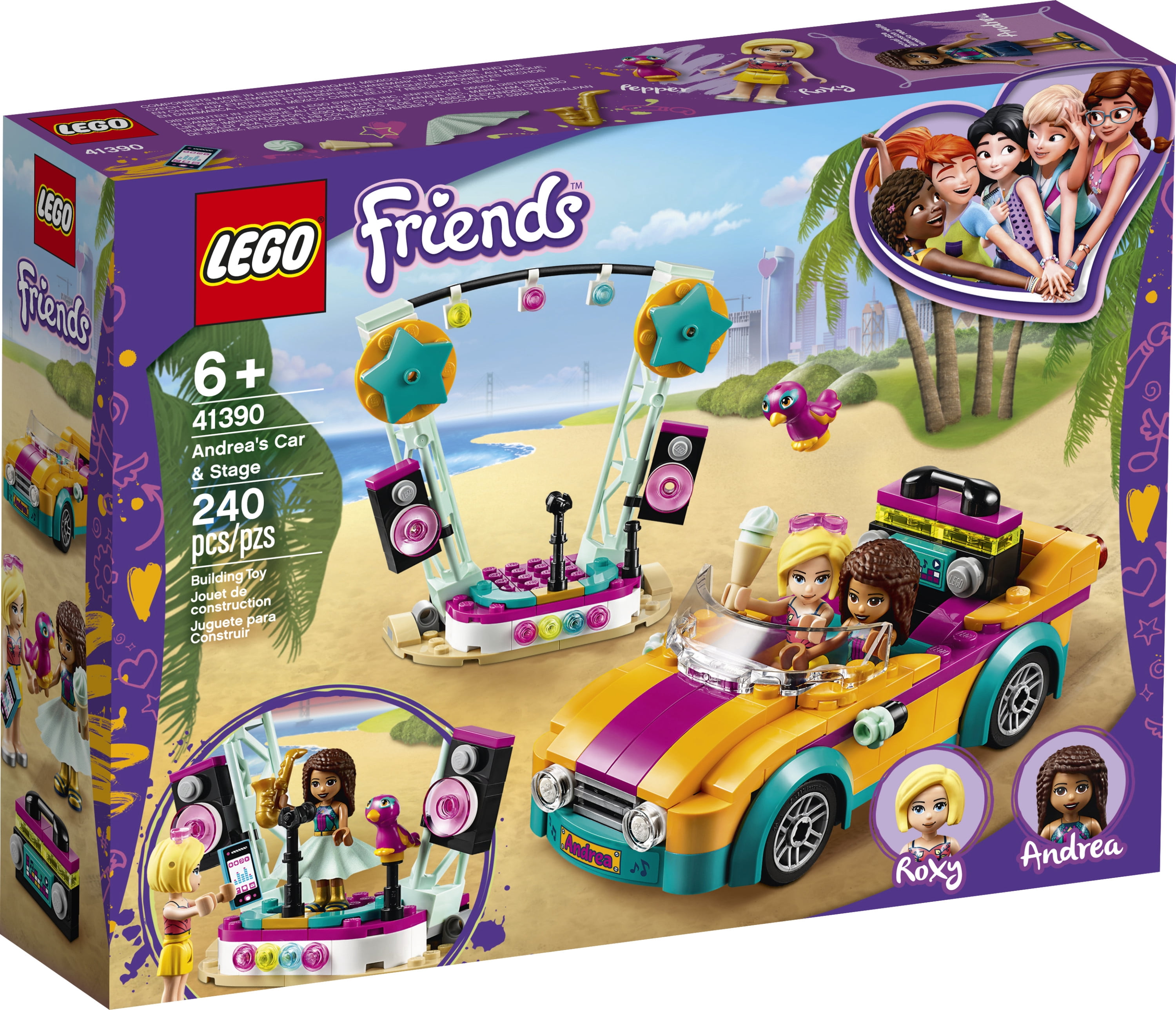 LEGO, Friends Andrea‚Äôs Car and Stage Playset, 41390, Multicolor