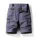 thumbnail image 2 of Pantalones cortos de herramientas de tiempo libre sólido con botones de cremallera de bolsillo para hombres de moda Fridja  fhjkhfk457885, 2 of 9