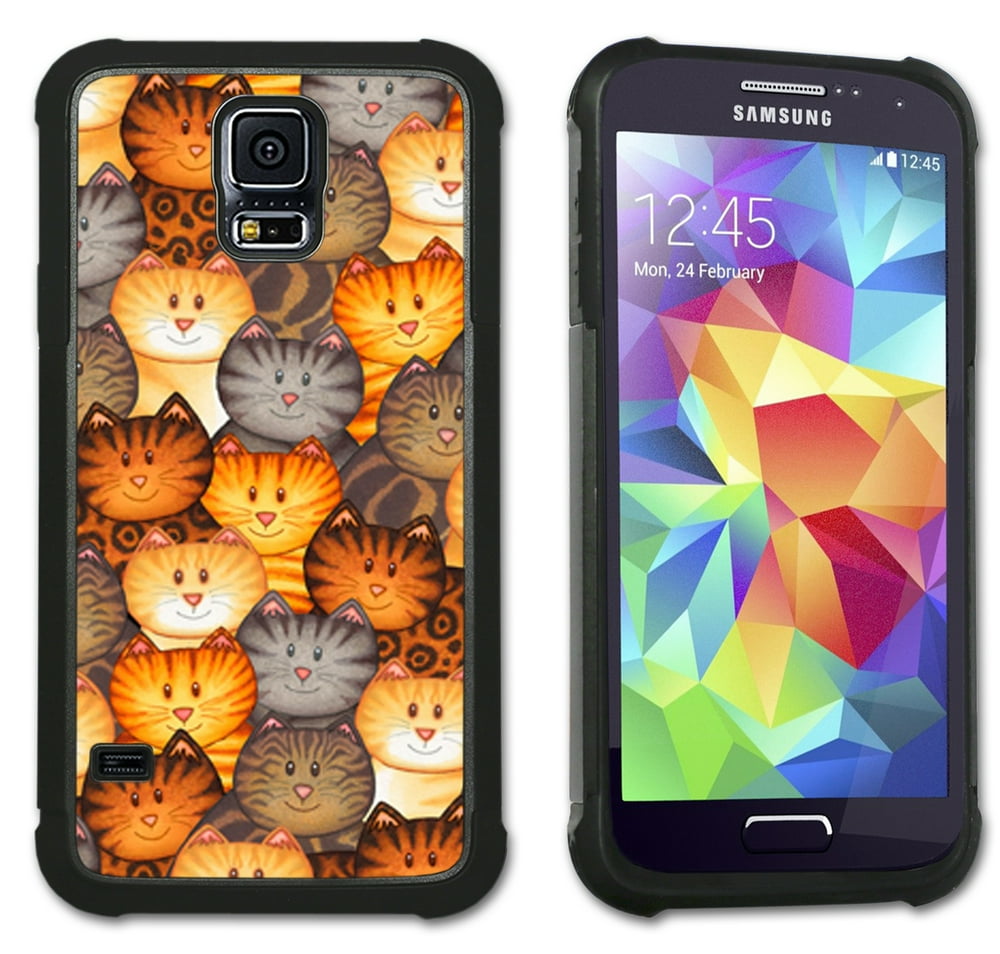 Cat Faces - Maximum Protection Case / Cell Phone Cover with Cushioned Corners for Samsung Galaxy ... Cat Faces - Maximum Protection Case / Cell Phone Cover with Cushioned Corners for Samsung Galaxy ...