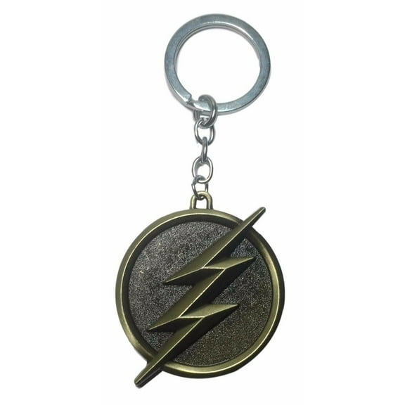 The Flash Bronze Lightning Bolt Metal Keychain Keyring