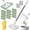 With 15 Reusable Cloths, variant on Snap Grip Minimop, No Wash Mop with Zero Touch Clip, Retractable Mini Mop for Gaps and Corners, Wet Dry Flat Mops with Locking Head for Home Multi Surface Cleaning