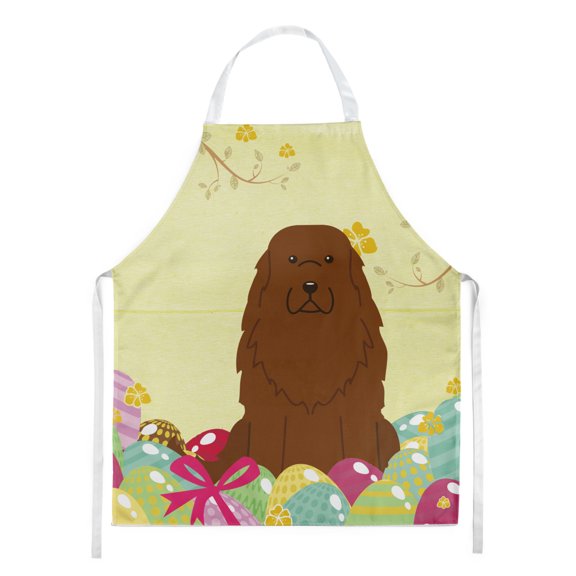 Carolines Treasures BB6050APRON Easter Eggs Caucasian Shepherd Dog Apron Large multicolor