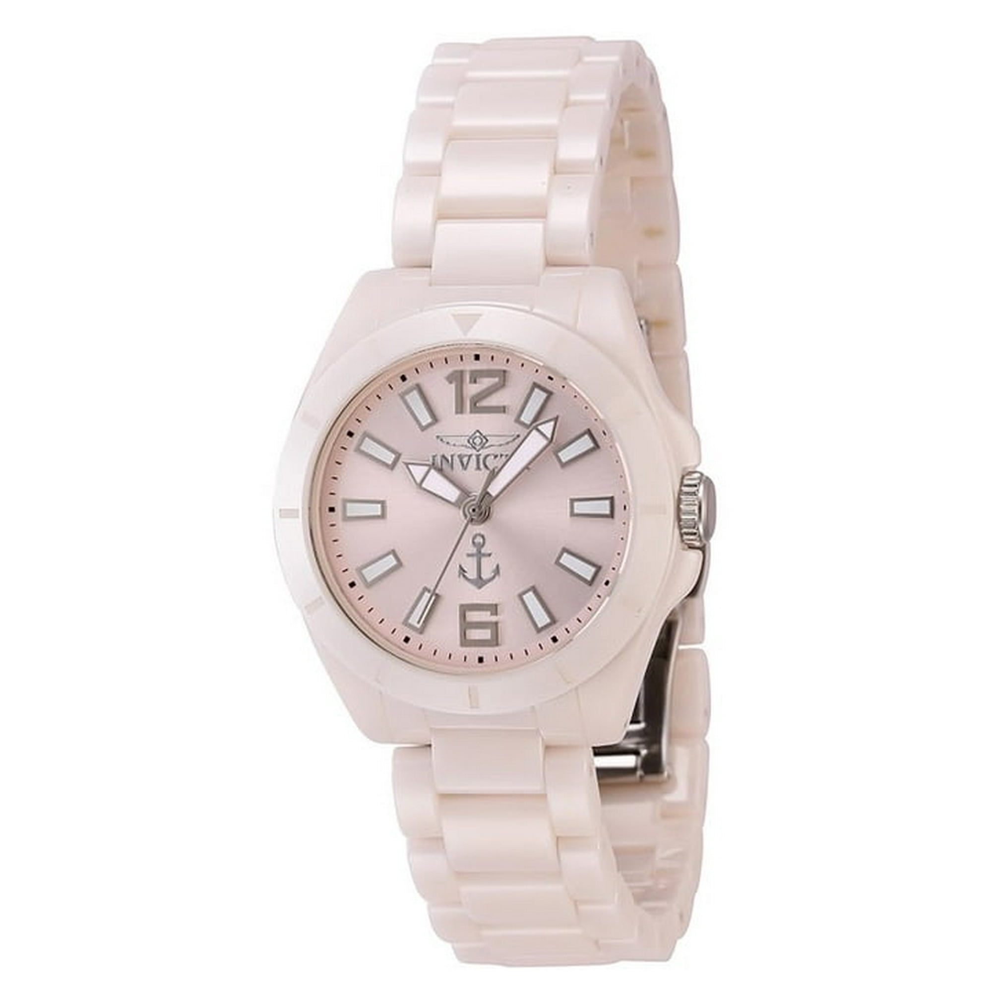 Invicta Ocean Voyage Ceramic Bracelet Light Pink Dial Quartz 46302 Women s Watch Walmart