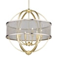 thumbnail image 3 of Golden Lighting Colson 6-Light Chandelier in Olympic Gold with Pewter, 3 of 5