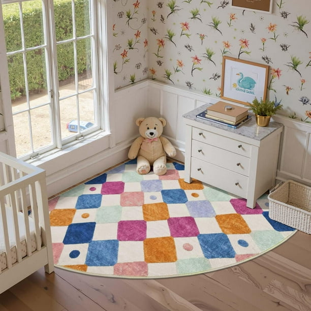 Alfombra para Niños Jinchan para Guardería con Esquina de Radio 150 cm