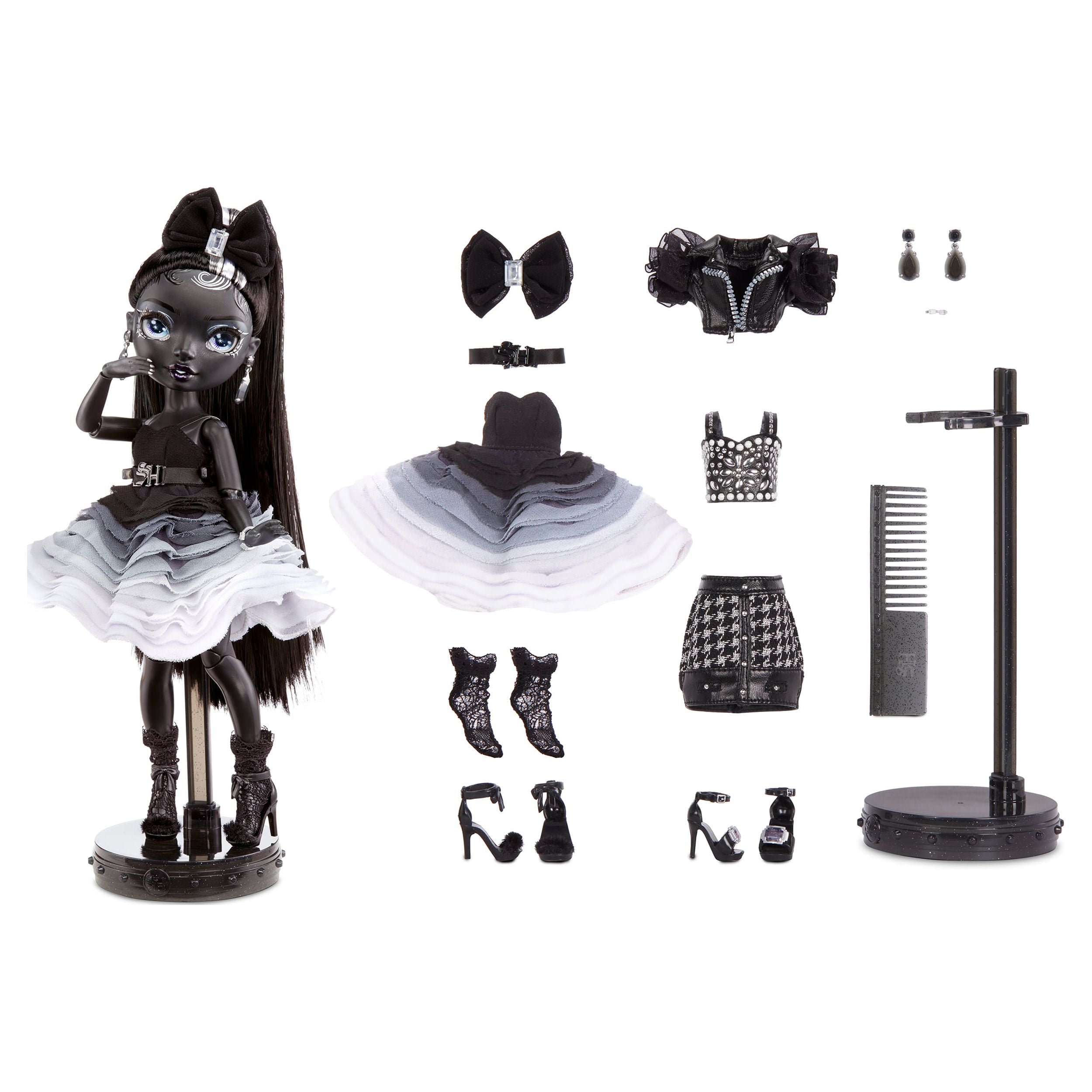 Shadow High Series 1 Shanelle Onyx- Grayscale Fashion Doll. 2 Black Designer Outfits to Mix & Match with Accessories, Great Gift for Kids 6-12 Years Old and Collectors