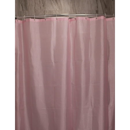 JUPA Place Waffle Jacquard Polyester Fabric Shower Curtain - Modern Boho Farmhouse Design - Heavy Duty & Machine Washable - Water Resistant - Includes 12 Hooks, 72 x 72 inches