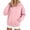 A-Pink, variant on SYwaren Women's Casual Oversized Hoodie Pullover Long Sleeve Sweatshirt Solid Color Tops