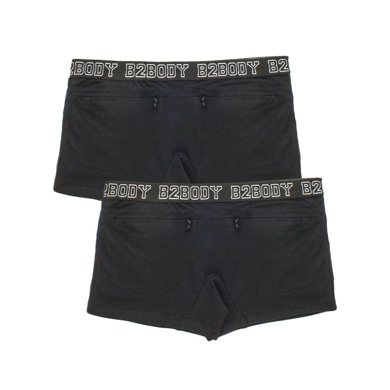 Womens 100% Pickpocket Proof Boyshorts Underwear with Secret Zipper Pockets