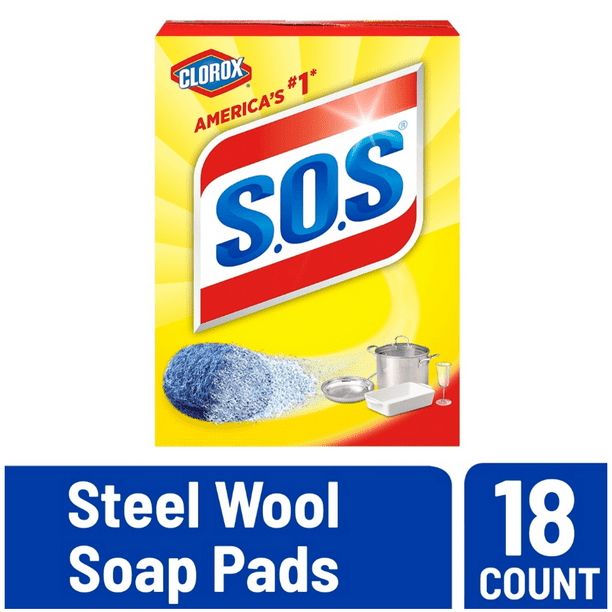 S.O.S Steel Wool Soap Pads, 18 Count