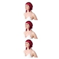thumbnail image 2 of Guardoinrt Sleep Aid Silk Cap - Say Goodbye To Tossing And Turning for At Night Comfortable Silk Night Sleep Cap Cold Prevention wine red One size fits all 3Set, 2 of 6