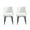 White, variant on Tremont Saddle Leatherette Dining Chair with Metal Legs - Set of 2