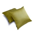 thumbnail image 2 of The HomeCentric Decorative Lumbar Pillow Cover Olive Green Pack Of 2, 12"x20" (30x50 cm) Art Silk Plain & Solid Oblong Pillow Cover, Solid Modern Style - Olive Green Luxury, 2 of 5