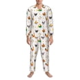 thumbnail image 3 of Fotbe Funny Chicken Pijama de Hombre con Estampado de Manga Larga, Conjunto de 2 Piezas, Ropa de Dormir Suave y Cómoda con Bolsillos-XX-Large, 3 of 7