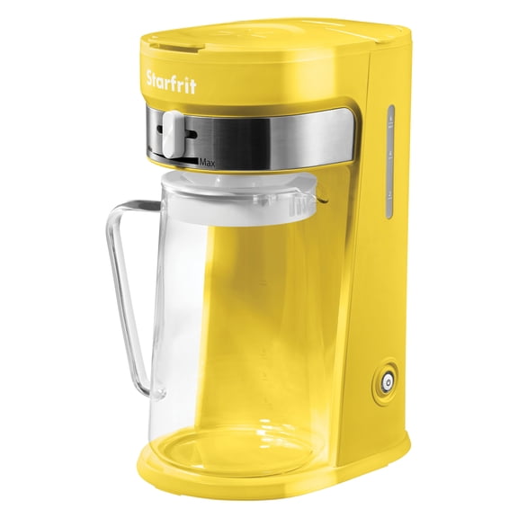 Starfrit 84-Oz. 750-Watt Iced Tea and Iced Coffee Maker with Glass Pitcher and Reusable Filter Basket, Yellow