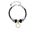 thumbnail image 2 of Delight Jewelry Goldtone Hammered Karma Ring Aunt Celtic Knot Leather Bead Bracelet, 7"+2" Extender, 2 of 4