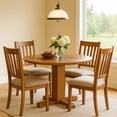 thumbnail image 2 of Marv Dining Table w 2 Drop Leaves-40 Inch Round Top-Brown Wood, 2 of 6