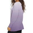 thumbnail image 3 of ZUKMRJPC Women's V Neck Long Sleeve T Shirts Fashion Gradient Color Casual Lightweight Tunic Tops Slim Fit Soft Comfy Basic Tees, 3 of 6