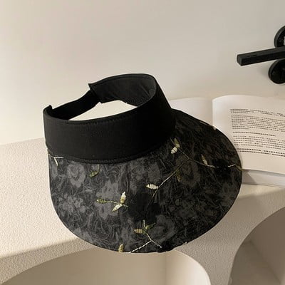 LinYooLi Japanese Purchasing Agent For Three-Dimensional Flower Grass Woven Empty Top Hat, Women's Summer Large Brim Sun Shading And Sun Protection Hat, Beach Sun Hat