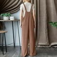 thumbnail image 5 of jtjvou Casual Jumpsuits for Women Loose Fit Long Overalls Romper Comfortable Daily Wear Denim Style Overall Jumpsuit for Brown M, 5 of 5