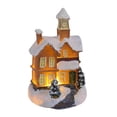 thumbnail image 4 of Casa de pueblo de nieve navideña LED regalo de Navidad decoración de escritorio de resina para Estilo F, 4 of 9
