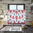 thumbnail image 4 of Yayeee Kitchen Curtains Tier Pair Light Filtering 27"x36" Rod Pocket Short Cafe Window Panel, Playful Strawberries, 4 of 7