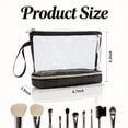 thumbnail image 2 of Clear Travel Makeup Bag Cosmetic Toiletry Organizer TSA Approved Waterproof Pouch for Brushes and Accessories PVC Zippered Case 1-Piece Black, 2 of 7