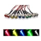 thumbnail image 3 of 10pcs 12-24VDC 6mm Luz de advertencia LED de metal, luz de advertencia del panel piloto del indicador LED para furgoneta, barco y otros vehículos universales, 3 of 5