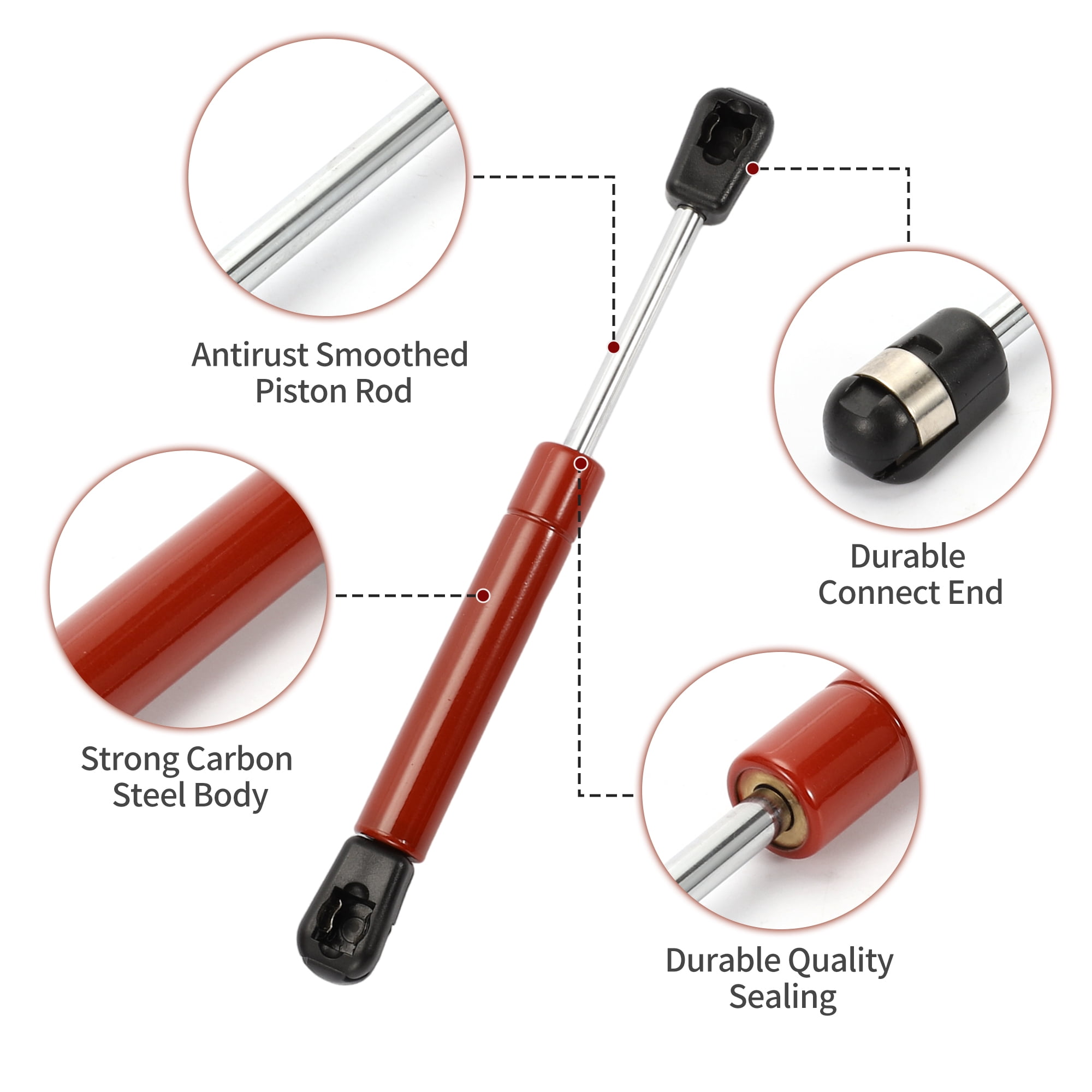 Unique Bargains 2 Pcs Lift Support Gas Strut for Car SUV RV Truck 5.25inch/135mm 35lb/160N