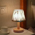thumbnail image 6 of LED Desk Lamp under $5! CQCYD Solid Wood LED Desk Lamp, Fabric Linen Study Reading Light, USB Powered Table Lamp, Warm Night Light, Stable Home Office Lighting, Modern Decor, 6 of 7