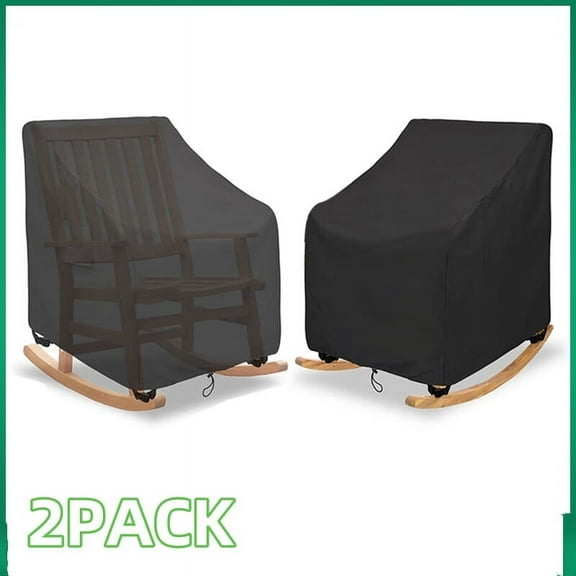 2 Pack Outdoor Chair Covers Waterproof,Patio Furniture Covers for Rocking Chair,Patio Chair Covers,Fits up to 35W x 39D x 29H Inches,Black