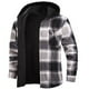 thumbnail image 1 of Kalauyu Men's Flannel Shirt Jacket Fleece Sherpa Lined Plaid Jackets Coat Full Zip Up Hoodie Winter Outwear, 1 of 4