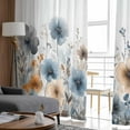thumbnail image 4 of Poppies Floral Sheer Curtains 84 Inches Long 2 Panels Set, Window Sheer Curtains for Living Room/Bedroom, Spring Botanical Flowers Summer Light Filtering Rod Pocket Curtain 52'' x 84'' x 2, 4 of 7