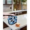 thumbnail image 4 of Fsddascl Blue Black Geometric Small Toaster Cover 2 Slice, Kitchen Appliance Covers, Modern White Blue Abstract Art Toaster Oven Cover with Loop, Bread Machine Cover Polyester Dust Cover Protection, 4 of 5