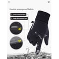 thumbnail image 3 of Guantes de invierno para pantalla táctil para hombre, para conducir al aire libre, para motocicleta, a prueba de viento, para ciclismo, antideslizantes, para clima frío, 3 of 4