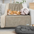 thumbnail image 6 of PetAmi Waterproof Dog Blanket, Leakproof XL Pet Blanket for Large Dogs, Furniture Sofa Couch Cover Protector, Fleece Cat Throw Bed Crate Kennel, Reversible Washable Soft Plush, Twin 60x80 Taupe Beige, 6 of 7