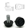 thumbnail image 3 of Zenghuiiii Adjustable Leveling Feet Screw Table Foot Furniture M8 Screw Feet Floor Protector Non Slip Adjustable Furniture Leveler Screw Black Round Base Foot Screw For Sofa Chair Table Leg, 3 of 6