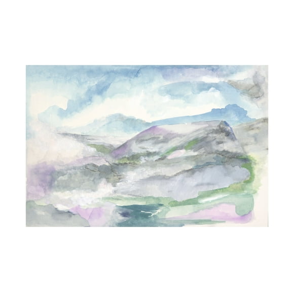 Canvas Wall Art - Ellen Kossoff 'Purple Haze' Wall Art for Living Room, Bedroom, or Office Décor by Trademark Fine Art - 19 x 12 Inches