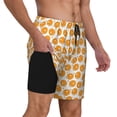 thumbnail image 3 of Picia Ping-Pong Table Tennis Racket pattern Mens Swim Trunks with Compression Liner Stretch Beach Shorts Quick Dry with Zipper Pockets No-Chafing Board Shorts-Small, 3 of 9