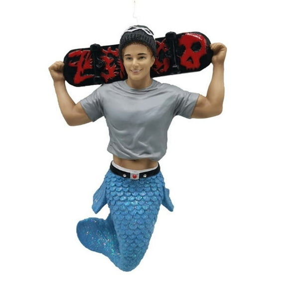 Sk8r Boy Merman Christmas Holiday Ornament December Diamonds