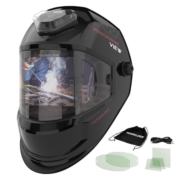 Casco de soldadura YESWELDER de oscurecimiento automático con 6 sensores de arco