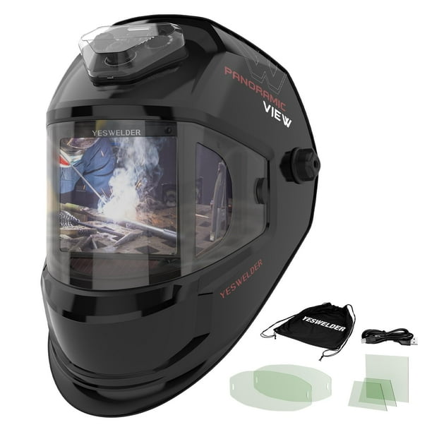 Casco de soldadura YESWELDER de oscurecimiento automático con 6 sensores de arco