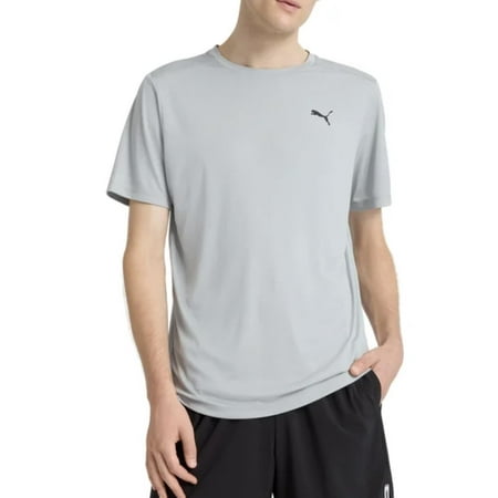 PUMA Men's Short Sleeve Active T-Shirt (US, Alpha, Small, Regular, Regular, Gray)