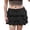 Black, variant on Women’s Y2k Ruffle Mini Skirt Vintage Polka Dot Print A Line Pleated Tiered Short Skirts Boho Teen Girls Beach Skorts (Pink, L)