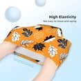 thumbnail image 3 of Pofeuu Bold Black and White Leaves Orange Print Soft Cotton Underwear Girls'Briefs Soft Undies, 3 of 7