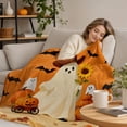 thumbnail image 6 of Soft Halloween Throw Blanket Featuring Pumpkin and Ghost Print, Cozy Fleece Throw Blanket for Couch Decor, Halloween Throw for Spooky Parties and Seasonal Gifting (Halloween Throw, 6 of 7
